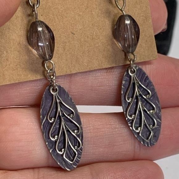 💐5/25 extra long dangle chain leaf statement - Picture 4 of 7